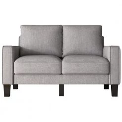 53 in. Light Gray Fabric 2 Seats Loveseats by Z-joyee