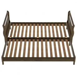 Wood Natural Twin Size Platform Bed with Trundle by Z-joyee -Cheap Z-joyee Store natural z joyee platform beds f fb857217221 44 1000
