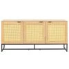 Natural Color Wicker Sideboard Storage Cabinet Wooden MDF Console Table by Z-joyee