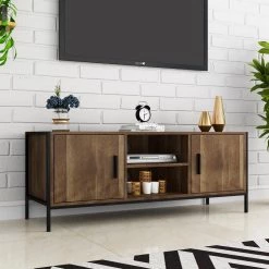 48.43 in. Natural TV Stand with 2-Storage Cabinets Fits TV's up to 50 in. by Z-joyee -Cheap Z-joyee Store natural z joyee tv stands p dj20220005 31 1000