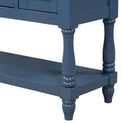 Modern Navy Blue Wood Storage Accent Cabinet with 4 Drawers, 1 Cabinet and 1 Shelf by Z-joyee -Cheap Z-joyee Store navy blue z joyee accent cabinets lyac87aav 77 1000