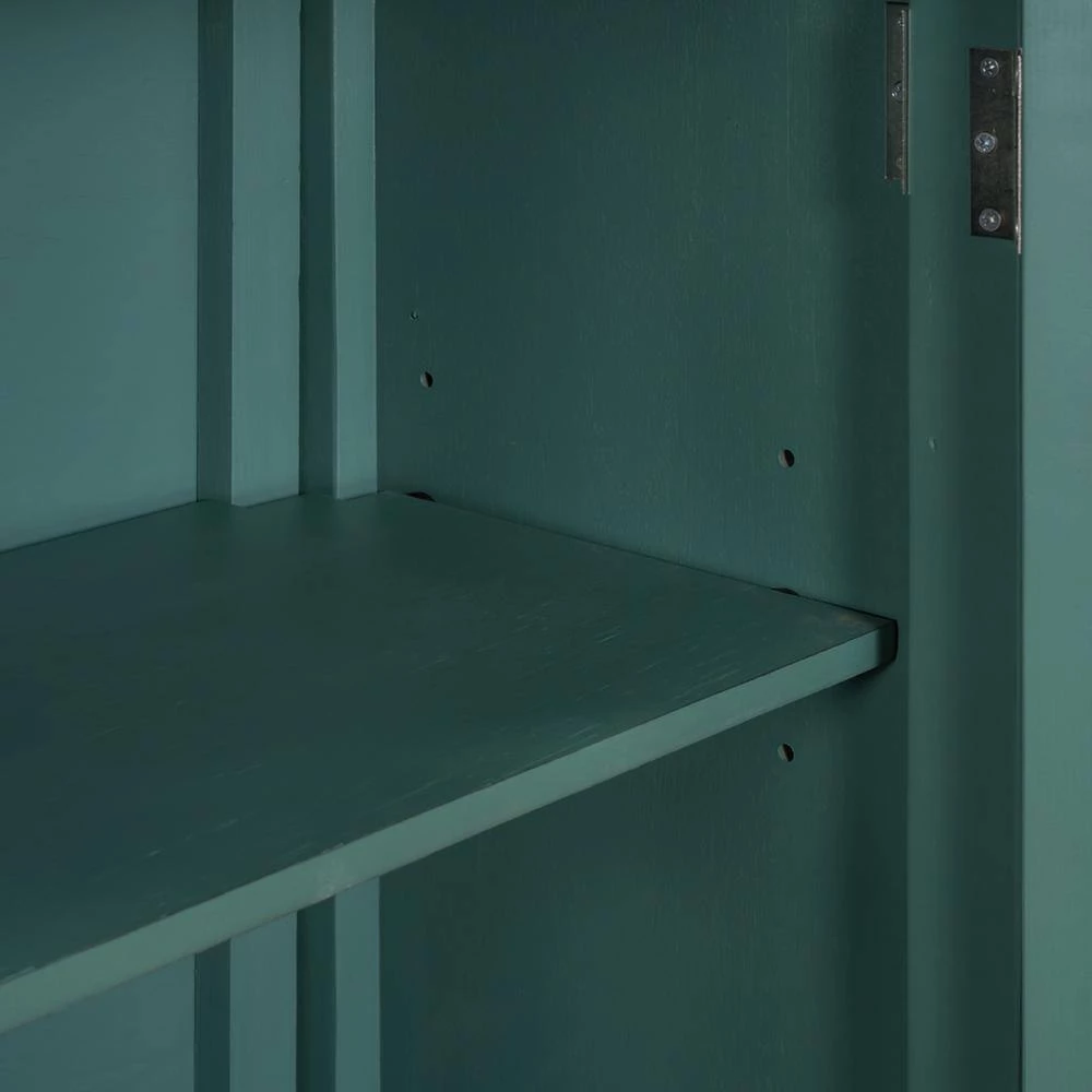 32 in. W Navy Green Accent Wooden Storage Cabinet with Decorative transparent Door by Z-joyee 9 32 in. W Navy Green Accent Wooden Storage Cabinet with Decorative transparent Door by Z-joyee - Image 9