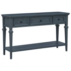 Classic Retro Style Navy Wood Chest with 3 Top Drawers by Z-joyee -Cheap Z-joyee Store navy z joyee accent cabinets lyac599aam 76 1000