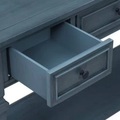 Classic Retro Style Navy Wood Chest with 3 Top Drawers by Z-joyee -Cheap Z-joyee Store navy z joyee accent cabinets lyac599aam fa 1000