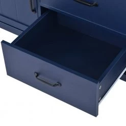 Wood Storage Cabinet with 2 Drawers, 2 Cabinets and 1 Shelf, Navy by Z-joyee -Cheap Z-joyee Store navy z joyee accent cabinets lyac624aam 1f 1000