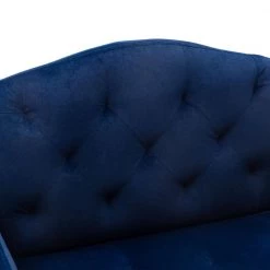 Navy Blue Velvet Accent Chair Leisure Single Sofa with Rose Golden Feet by Z-joyee -Cheap Z-joyee Store navy z joyee accent chairs p q202200018 1f 1000