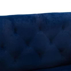 Navy Blue Velvet Accent Chair Leisure Single Sofa with Rose Golden Feet by Z-joyee -Cheap Z-joyee Store navy z joyee accent chairs p q202200018 4f 1000