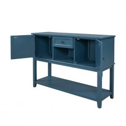 Retro 45.2 in. Navy Standard Rectangle Wood Console Table with Drawer by Z-joyee -Cheap Z-joyee Store navy z joyee console tables ly w113753741 77 1000