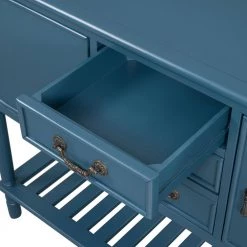 Mordern 45.20 in. Navy Standard Rectangle Wood Console Table with 3 Drawers by Z-joyee -Cheap Z-joyee Store navy z joyee console tables ly w113753751 44 1000