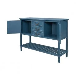 Mordern 45.20 in. Navy Standard Rectangle Wood Console Table with 3 Drawers by Z-joyee -Cheap Z-joyee Store navy z joyee console tables ly w113753751 77 1000