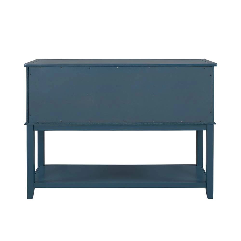 Rustic 63 in. Navy Standard Rectangle Wood Console Table with 4 Drawers by Z-joyee 3 Rustic 63 in. Navy Standard Rectangle Wood Console Table with 4 Drawers by Z-joyee - Image 3