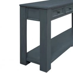 Rustic 63 in. Navy Standard Rectangle Wood Console Table with 4 Drawers by Z-joyee 20 Rustic 63 in. Navy Standard Rectangle Wood Console Table with 4 Drawers by Z-joyee -Cheap Z-joyee Store navy z joyee console tables ly wf287219aam 76 1000