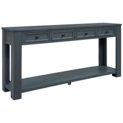 Rustic 63 in. Navy Standard Rectangle Wood Console Table with 4 Drawers by Z-joyee 19 Rustic 63 in. Navy Standard Rectangle Wood Console Table with 4 Drawers by Z-joyee -Cheap Z-joyee Store navy z joyee console tables ly wf287219aam fa 1000