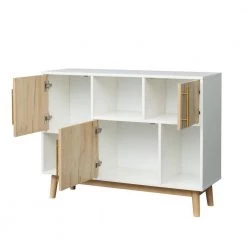 Oak Wood Storage Cabinet with 3 Cabinets and 3 Shelf by Z-joyee -Cheap Z-joyee Store oak z joyee accent cabinets lyac7246 77 1000