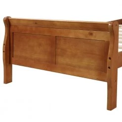 41.3 in. W Oak Twin Wood Frame Platform Bed with Headboard & Footboard by Z-joyee -Cheap Z-joyee Store oak z joyee platform beds ly wf192439aal 76 1000