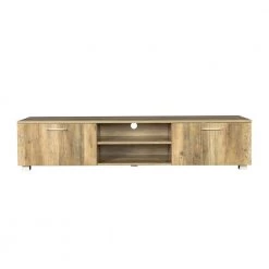 63 in. Oak TV stands Fits TV's up to 70 in. with Cable Management by Z-joyee
