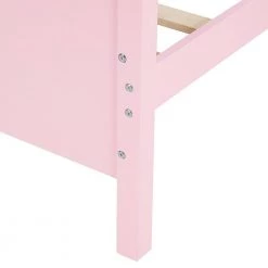 Wood Pink Twin Platform Bed with Headboard by Z-joyee -Cheap Z-joyee Store pink z joyee platform beds f fb857217917 1f 1000