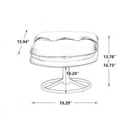 Red Velvet Swivel Sofa Accent Chair TV Chair with Ottoman by Z-joyee -Cheap Z-joyee Store red z joyee accent chairs p q202200230 76 1000