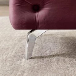 18.89 in. H x 51.18 in. W x 19.68 in. D Red Button-Tufted Ottoman Bench Upholstered Velvet Footrest Stool Accent Bench by Z-joyee -Cheap Z-joyee Store red z joyee bedroom benches p s202200341 fa 1000