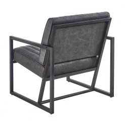 26 in. Gray Faux Leather Steel Arm Chair (Set of 1) by Z-joyee 11 26 in. Gray Faux Leather Steel Arm Chair (Set of 1) by Z-joyee -Cheap Z-joyee Store retro gray z joyee accent chairs bd hw24002856 4f 1000