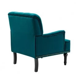 Mordern 28.5 in. W Teal Velvet Nailhead Trim Arm Chair by Z-joyee -Cheap Z-joyee Store teal z joyee accent chairs ly w113752340 76 1000