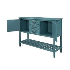 Mordern 45.20 in. Teal Standard Rectangle Wood Console Table with 3 Drawers by Z-joyee 13 Mordern 45.20 in. Teal Standard Rectangle Wood Console Table with 3 Drawers by Z-joyee -Cheap Z-joyee Store teal z joyee console tables ly w113753752 77 1000
