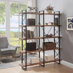 71 in.Tiger Metal 5 Shelf Etageres Bookcase with Wood Shelf by Z-joyee 15 71 in.Tiger Metal 5 Shelf Etageres Bookcase with Wood Shelf by Z-joyee -Cheap Z-joyee Store tiger z joyee bookcases bookshelves ly wf287034aad 31 1000