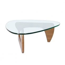 50 in. Walnut Triangle Glass Top Coffee Table with Wood Base by Z-joyee -Cheap Z-joyee Store walnut z joyee coffee tables f fb857219072 e1 1000