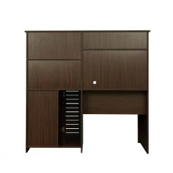 59.06 in. Rectangular Walnut Home Office Computer Desk with Hutch by Z-joyee -Cheap Z-joyee Store walnut z joyee computer desks f fb857219393 4f 1000