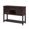 Retro 45.2 in. Walnut Standard Rectangle Wood Console Table with Drawer by Z-joyee