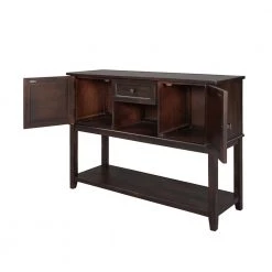 Retro 45.2 in. Walnut Standard Rectangle Wood Console Table with Drawer by Z-joyee -Cheap Z-joyee Store walnut z joyee console tables ly w113753742 77 1000