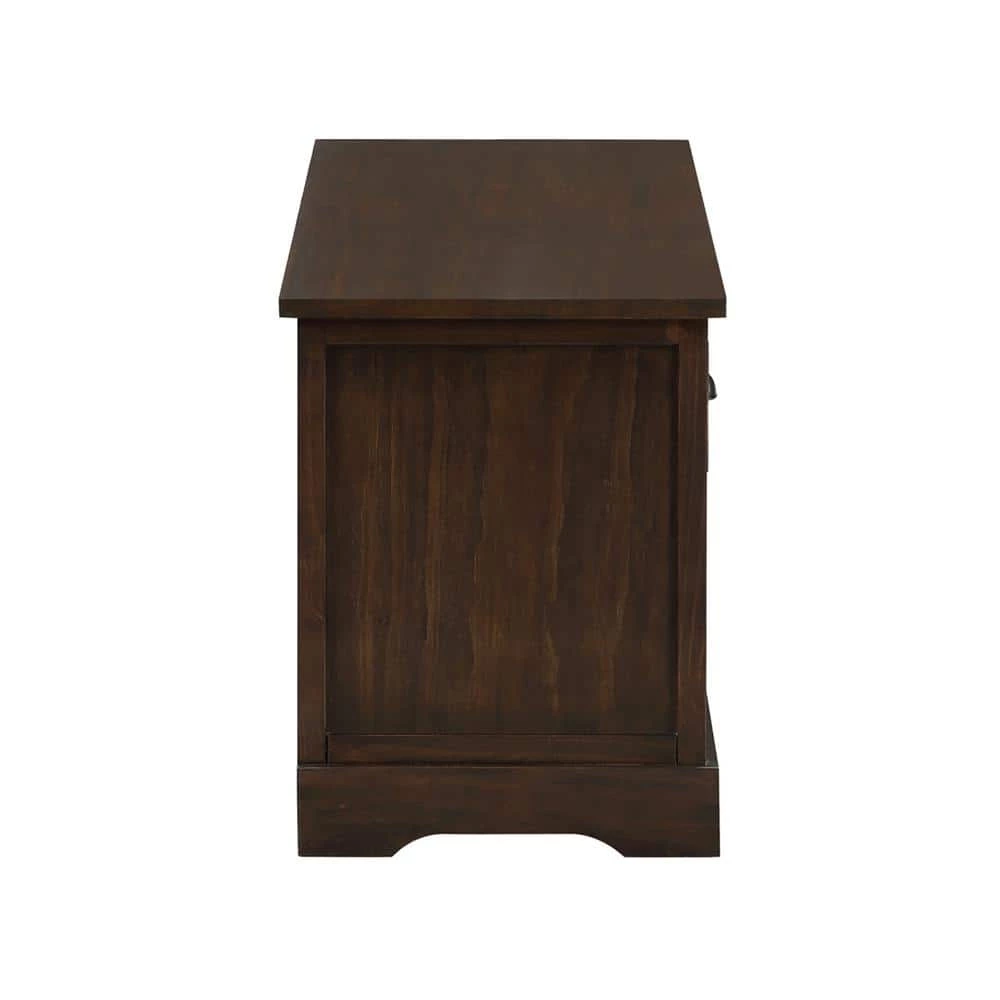 Walnut Rustic Storage Bench with 3 Drawers 41.9 in. W x 19.50 in. H x 15.2 in. D by Z-joyee 2 Walnut Rustic Storage Bench with 3 Drawers 41.9 in. W x 19.50 in. H x 15.2 in. D by Z-joyee - Image 2