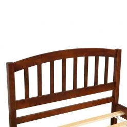 Wood Walnut Twin Size Platform Bed with Trundle by Z-joyee -Cheap Z-joyee Store walnut z joyee platform beds f fb857218198 1f 1000