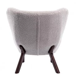 Warm Gray Polyester Modern Accent Chair Lambskin Sherpa Wingback Tufted Side Chair by Z-joyee 12 Warm Gray Polyester Modern Accent Chair Lambskin Sherpa Wingback Tufted Side Chair by Z-joyee -Cheap Z-joyee Store warm gray z joyee accent chairs p q202200137 66 1000