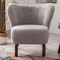 Warm Gray Polyester Modern Accent Chair Lambskin Sherpa Wingback Tufted Side Chair by Z-joyee 13 Warm Gray Polyester Modern Accent Chair Lambskin Sherpa Wingback Tufted Side Chair by Z-joyee -Cheap Z-joyee Store warm gray z joyee accent chairs p q202200137 c3 1000