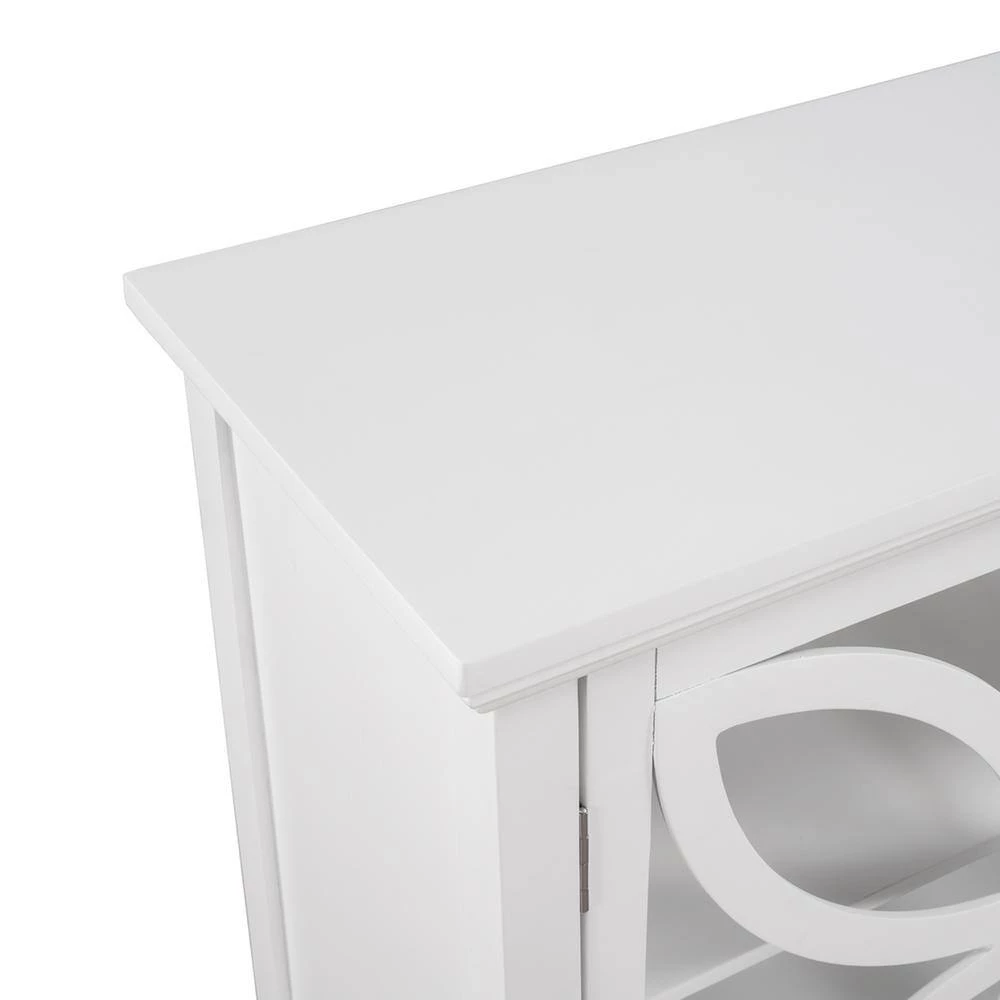 32 in. W White Accent Wooden Storage Cabinet with Decorative transparent Door by Z-joyee 8 32 in. W White Accent Wooden Storage Cabinet with Decorative transparent Door by Z-joyee - Image 8