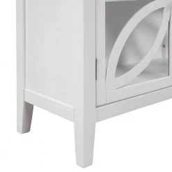 32 in. W White Accent Wooden Storage Cabinet with Decorative transparent Door by Z-joyee 20 32 in. W White Accent Wooden Storage Cabinet with Decorative transparent Door by Z-joyee -Cheap Z-joyee Store white z joyee accent cabinets ly wf284793aak 76 1000