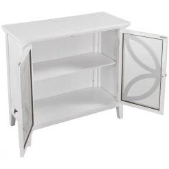32 in. W White Accent Wooden Storage Cabinet with Decorative transparent Door by Z-joyee 14 32 in. W White Accent Wooden Storage Cabinet with Decorative transparent Door by Z-joyee -Cheap Z-joyee Store white z joyee accent cabinets ly wf284793aak 77 1000