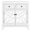 30.3 in. W White Wood Storage Cabinet with 2 Drawers by Z-joyee