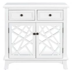 30.3 in. W White Wood Storage Cabinet with 2 Drawers by Z-joyee