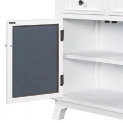 30.3 in. W White Wood Storage Cabinet with 2 Drawers by Z-joyee 20 30.3 in. W White Wood Storage Cabinet with 2 Drawers by Z-joyee -Cheap Z-joyee Store white z joyee accent cabinets ly wf290827aak 76 1000