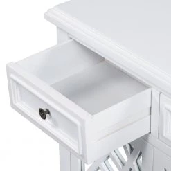 30.3 in. W White Wood Storage Cabinet with 2 Drawers by Z-joyee 19 30.3 in. W White Wood Storage Cabinet with 2 Drawers by Z-joyee -Cheap Z-joyee Store white z joyee accent cabinets ly wf290827aak fa 1000