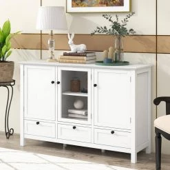 Modern Accent Cabinet With 2 Doors, 3 Drawers, white by Z-joyee 21 Modern Accent Cabinet With 2 Doors, 3 Drawers, white by Z-joyee -Cheap Z-joyee Store white z joyee accent cabinets lyac495aak 31 1000