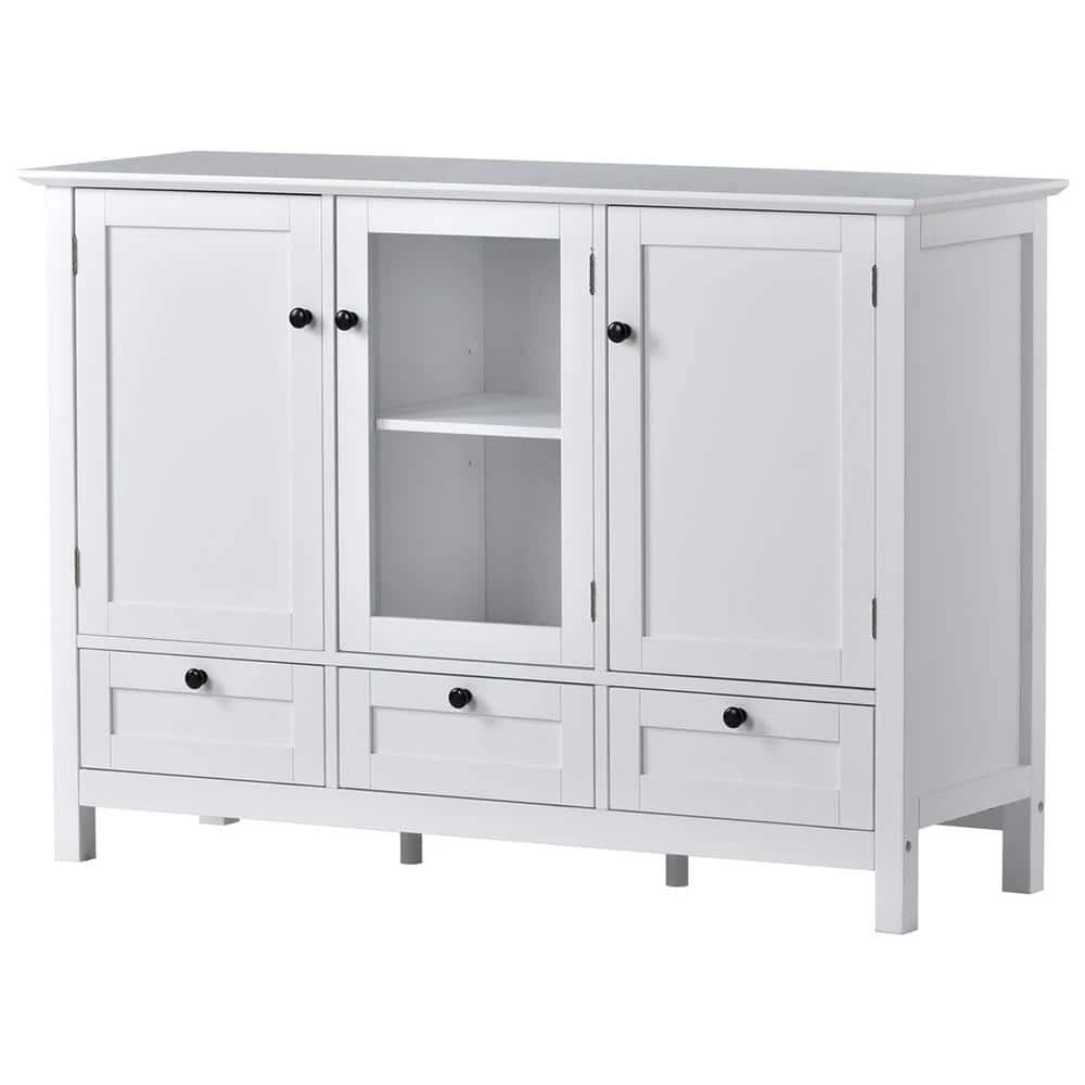 Modern Accent Cabinet With 2 Doors, 3 Drawers, white by Z-joyee 1 Modern Accent Cabinet With 2 Doors, 3 Drawers, white by Z-joyee