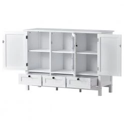 Modern Accent Cabinet With 2 Doors, 3 Drawers, white by Z-joyee 14 Modern Accent Cabinet With 2 Doors, 3 Drawers, white by Z-joyee -Cheap Z-joyee Store white z joyee accent cabinets lyac495aak 77 1000