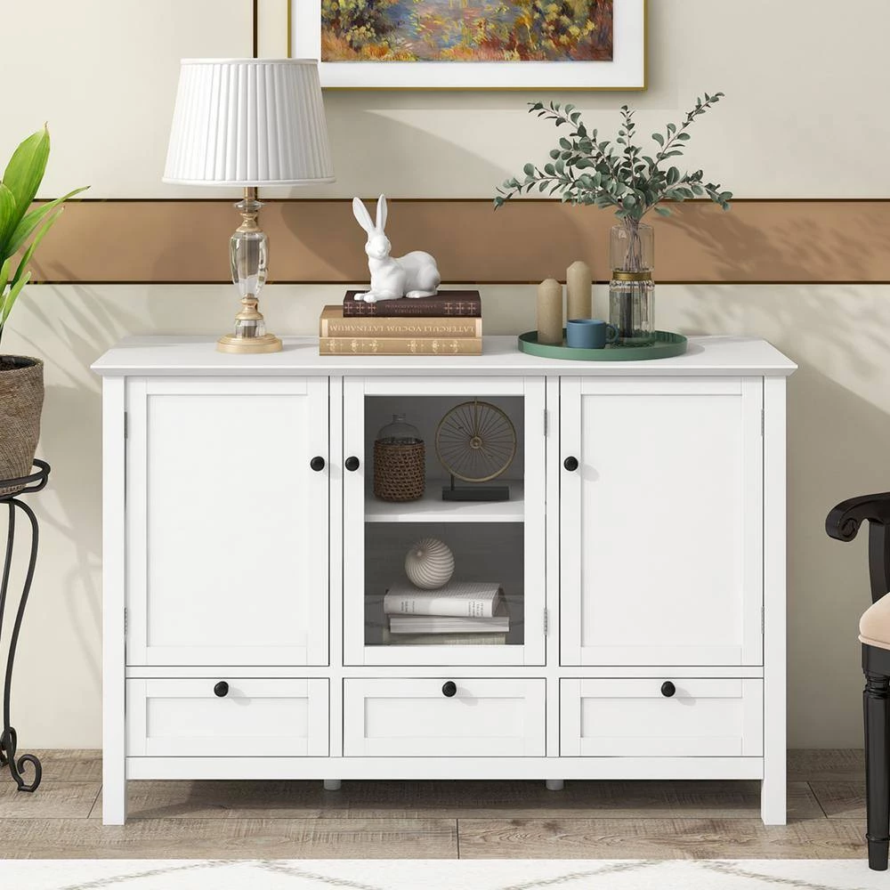 Modern Accent Cabinet With 2 Doors, 3 Drawers, white by Z-joyee 5 Modern Accent Cabinet With 2 Doors, 3 Drawers, white by Z-joyee - Image 5