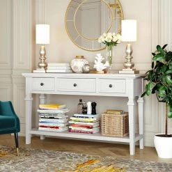 Wood Chest with 3 Drawers, White by Z-joyee -Cheap Z-joyee Store white z joyee accent cabinets lyac599aak 31 1000