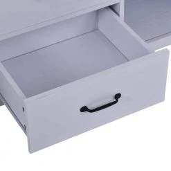 White Wood Storage Cabinet with 2 Drawers, 2 Cabinets and 1 Shelf by Z-joyee -Cheap Z-joyee Store white z joyee accent cabinets lyac624aak 44 1000