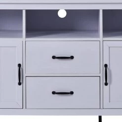 White Wood Storage Cabinet with 2 Drawers, 2 Cabinets and 1 Shelf by Z-joyee -Cheap Z-joyee Store white z joyee accent cabinets lyac624aak fa 1000