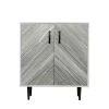 White Modern Wood Buffet Storage Cabinet with 2 Doors by Z-joyee